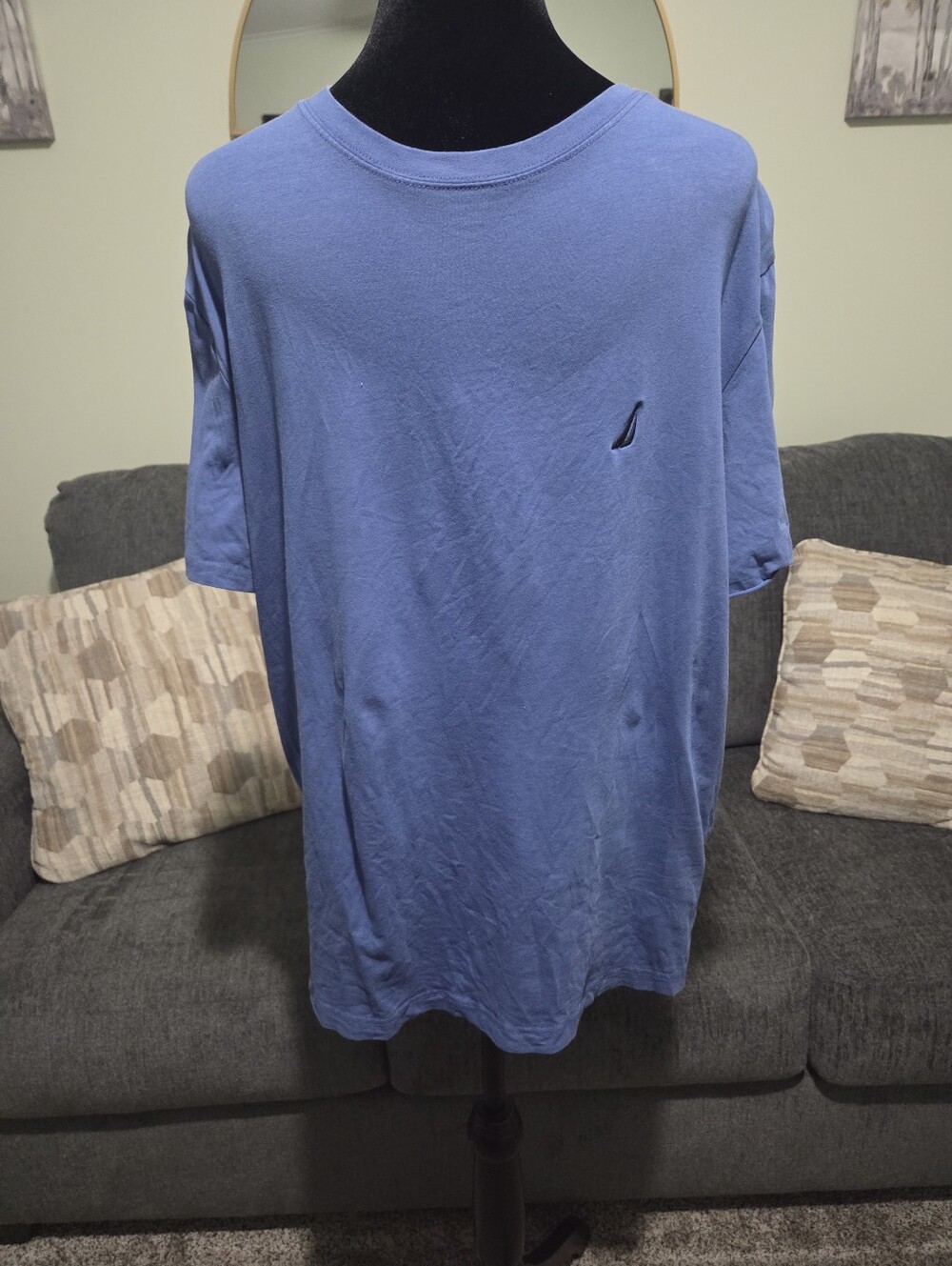 Nautica Men’s Short Sleeve Crew Tee in Periwinkle Blue